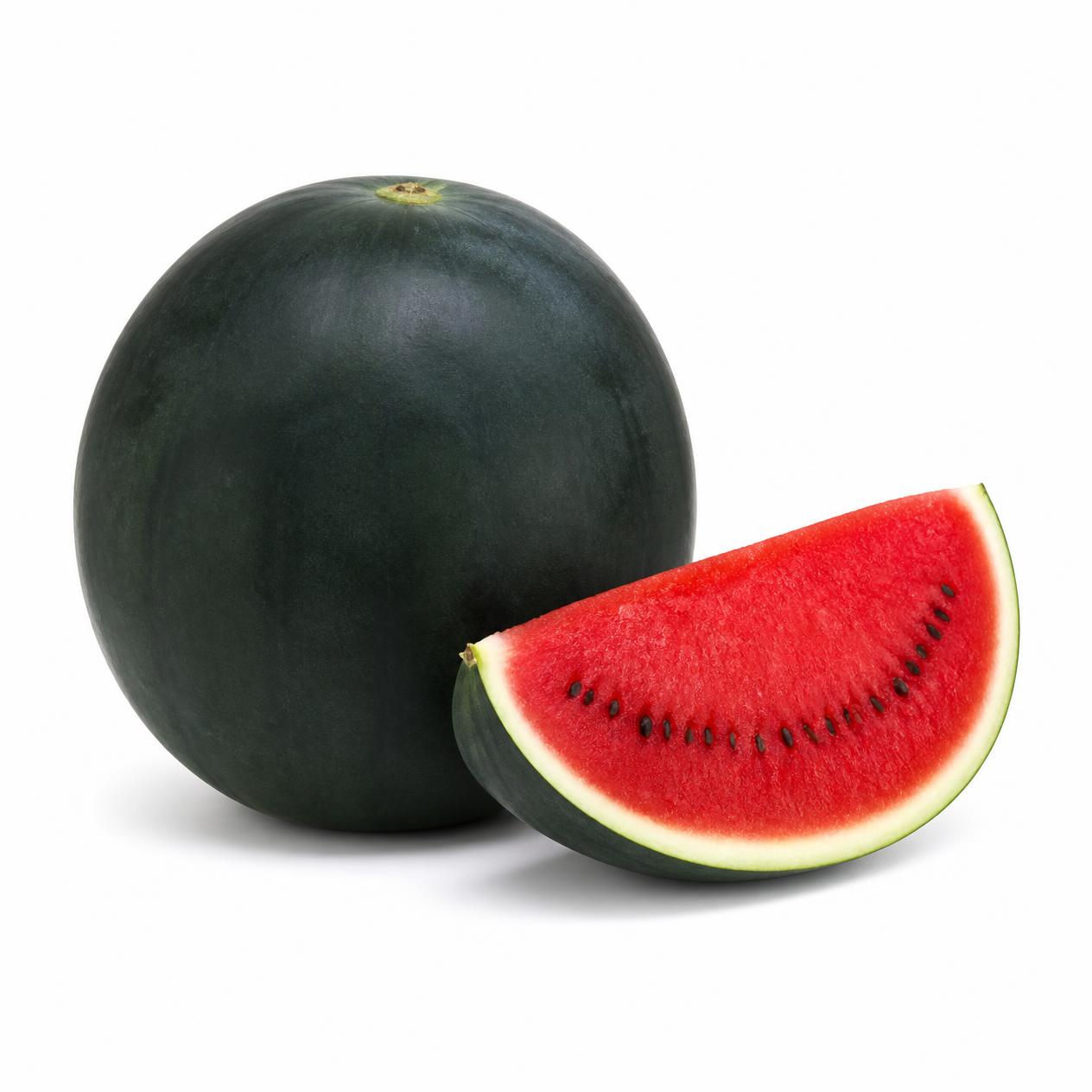 Black watermelon with red flesh